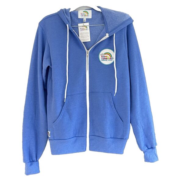 Barely Canadian Ladies Insanely Soft Blue Zip Up Hoodie Limited Edition Sz S - Picture 1 of 8